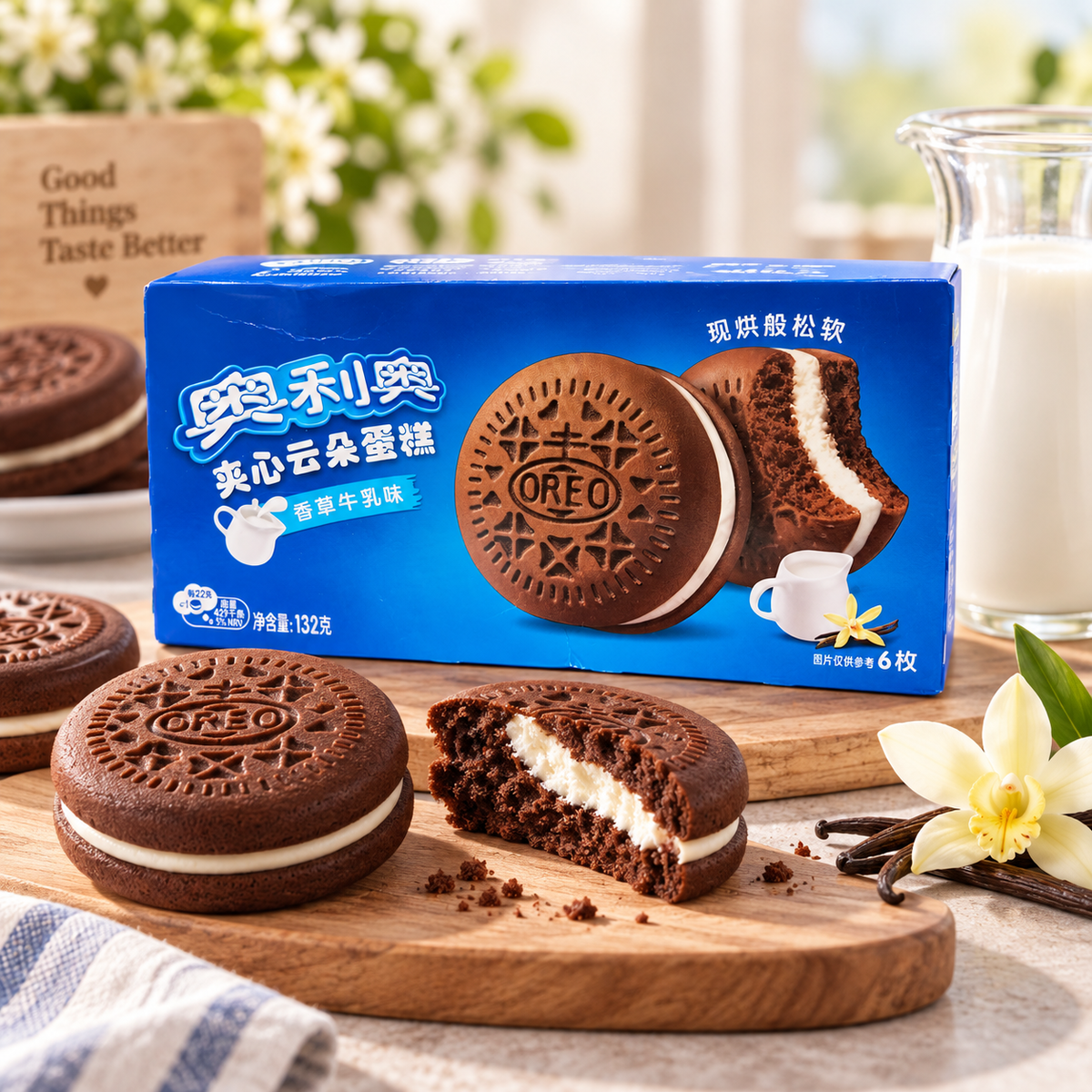 Oreo Soft Snack Cakes (Vanilla & Milk Flavor)