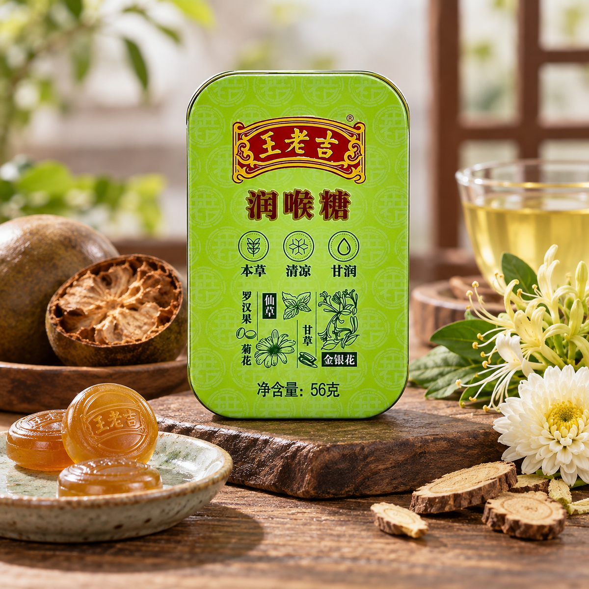 Wong Lo Kat Herbal Throat Candy (56g)
