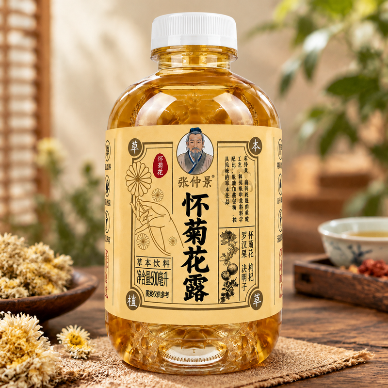 Zhang Zhongjing Herbal Drink, Huai Chrysanthemum, 500mL Bottle