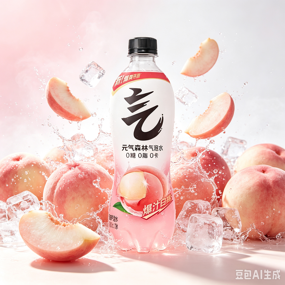 GF Sparkling Water White Peach Flavor