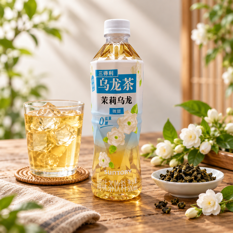 SUNTORY Jasmine Oolong Tea, Lightly Sweetened 500ml