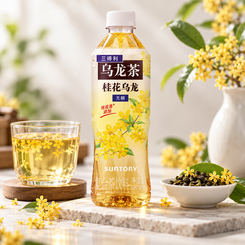 SUNTORY Sugar Free Osmanthus Oolong Tea 500ml