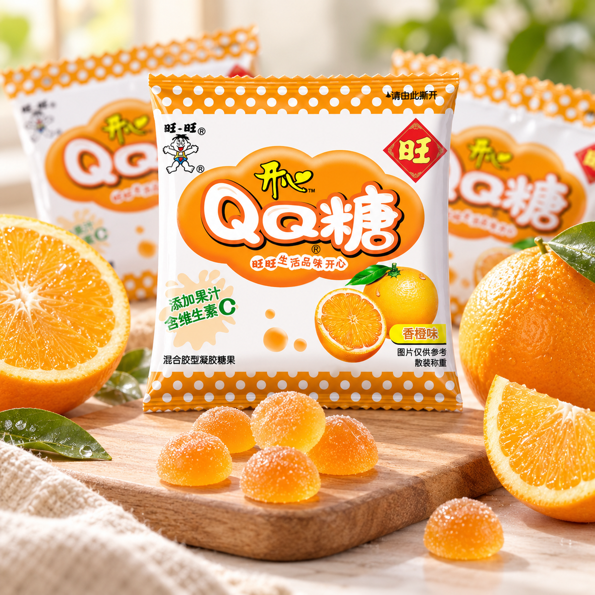 Want Want QQ Gummies, Orange Flavor