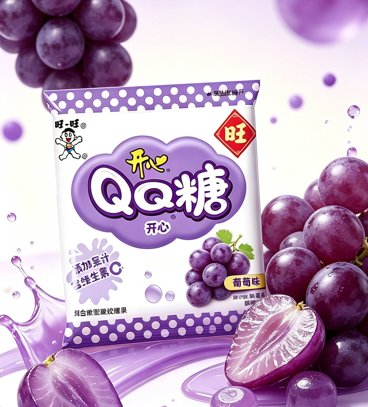 Want Want QQ Gummies, Grape Flavor