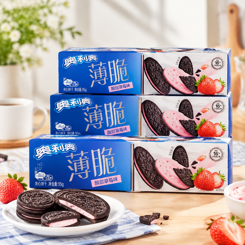 Oreo Thin Crackers Strawberry Flavor 95g