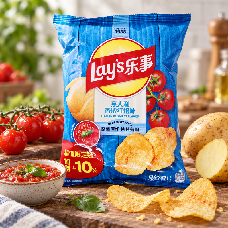 Lay's Potato Chips, Italian Tomato Ragout Flavor (70g)