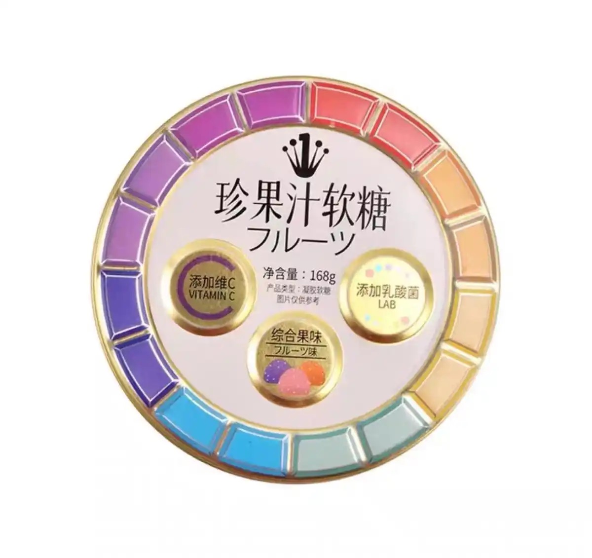 优之唯品粉罐珍果汁软糖综合果味 商品图片