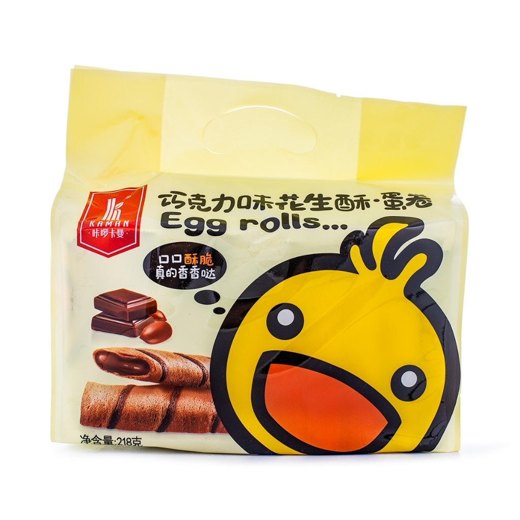 咔啰卡曼脆皮蛋卷巧克力花生味 商品图片
