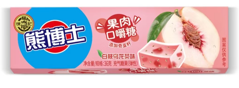 徐福记口嚼糖白桃乌龙茶味 商品图片