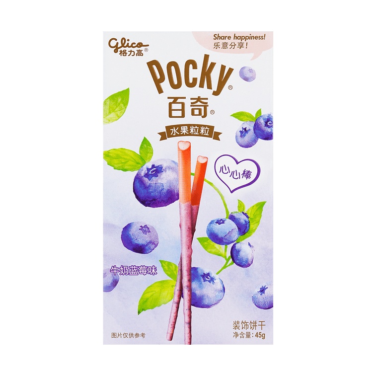 格力高百奇饼干牛奶蓝莓味 商品图片