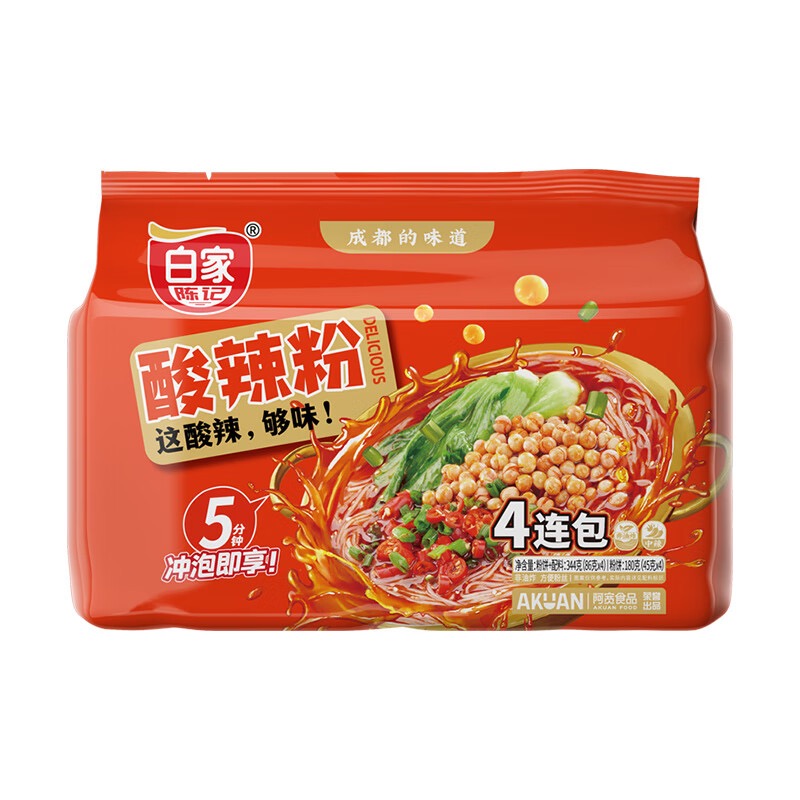 白家陈记酸辣粉四连包 商品图片