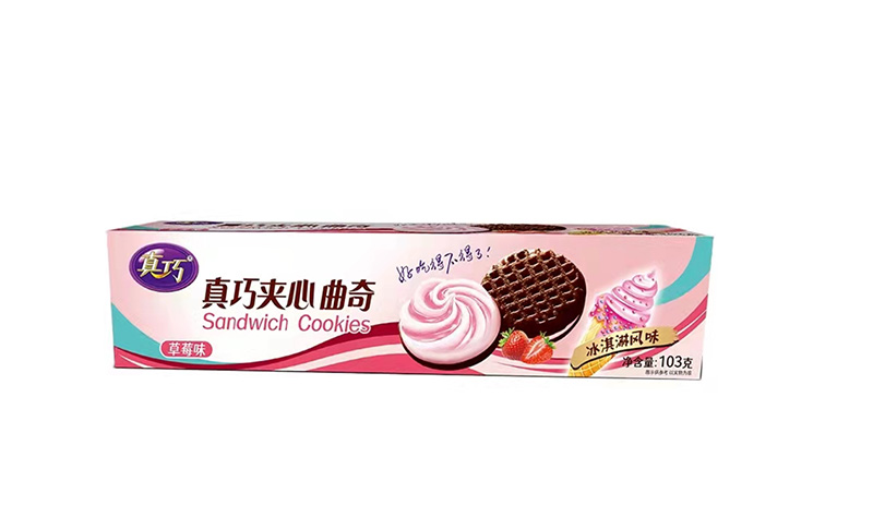 真巧夹心曲奇冰淇淋草莓味 商品图片