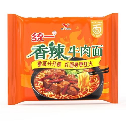 统一香辣牛肉面袋装97g 商品图片