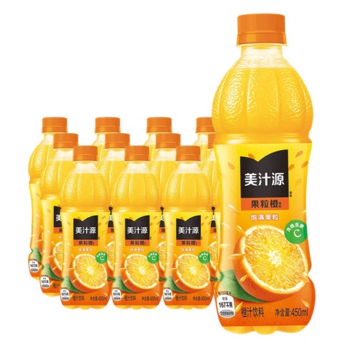 美汁源果粒橙瓶装450ml 商品图片