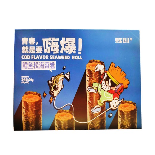 韩世嗨爆鳕鱼松海苔卷袋装45g 商品图片