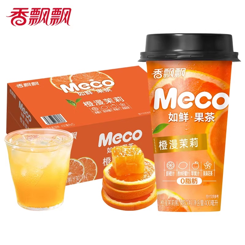香飘飘橙漫茉莉果汁茶饮料400ml 商品图片